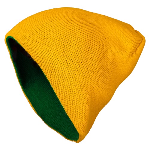 Шапка Brodeks Light Bicolor, зеленый/желтый